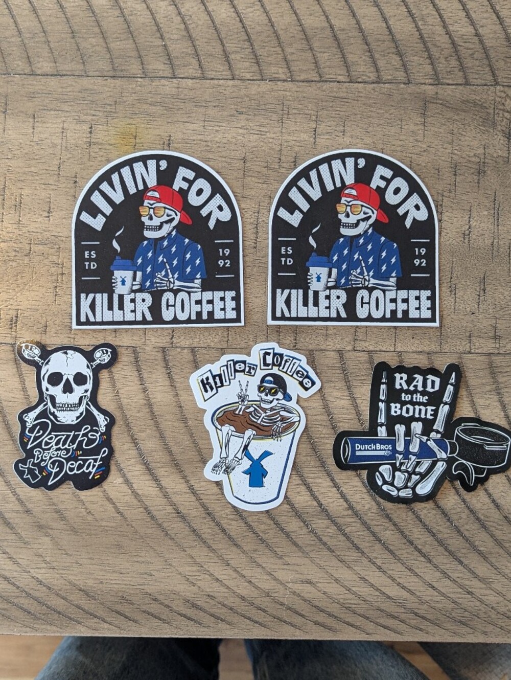 Dutch Bros Killer Coffee Skull Sticker Pack - 5